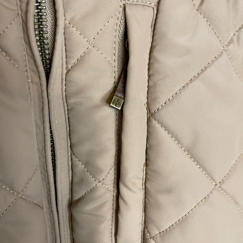 Ralph Lauren Quilted Puffer Vest Khaki Color Size PM/M - Picture 5 of 9